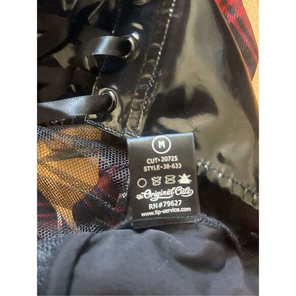 Vintage Lip Service Red Plaid Tartan Corset Skirt Women’s Size M - Picture 5 of 6